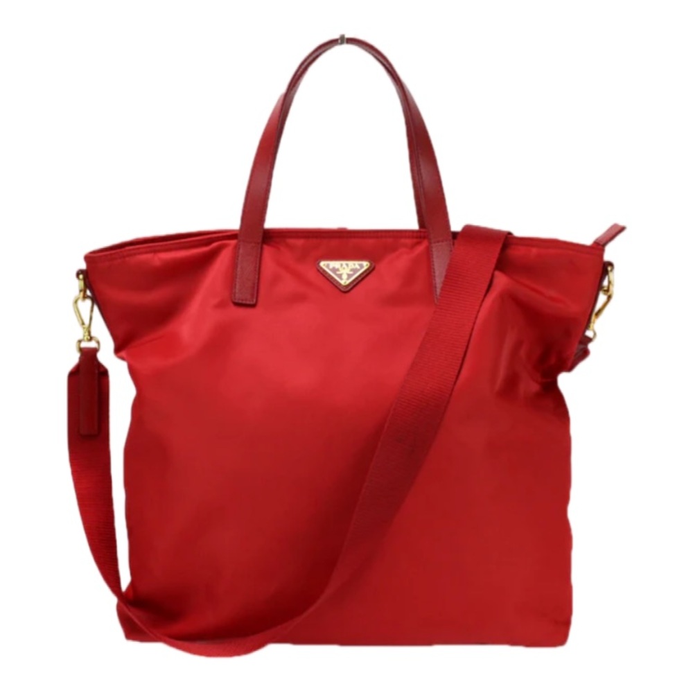 Prada Tessuto Red Tote